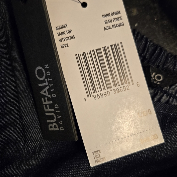 BUFFALO DAVID BITTON Audrey Front Knot Dark Denim Tank Top - Picture 9 of 11